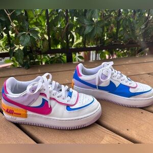 Nike Air Force 1 Shadow womens - Size 9 - Multi-Color 90's | Rare